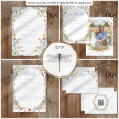 Romantic Spring Wildflower Garden Wedding Photo Save The Date