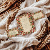 Romantic Strawberry Floral Bridal Shower Kaart