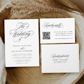 Romantische kalligrafie bruiloft nummer 12, kaart