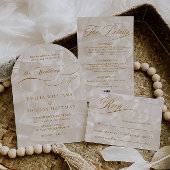 Elegant Monogram Neutraal Abstract Huwelijk Kaart