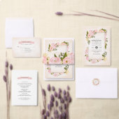 Blush Pink Peonies Vrijgezellenfeest Favor Boxes Bedankdoosjes (Personaliseer de collectie van deze zelfstandige maker.)