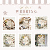 Romantische Woodland Foliage Wedding Kaart