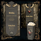 Romantiek in wielen en buizen de steampunk-ziel bedankdoosjes