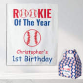 Rookie Baseball 1e verjaardag Waterfles Etiket