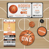 Basketball 1e verjaardag uniek decor confetti