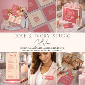 Elegant Dusty Rose & Ivory Salon Beauty Post-it® Notes