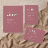 Roos Tuin | Donker Roos bruiloft RSVP Kaart (Personaliseer de collectie van deze zelfstandige maker.)