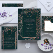 Editable Dusty Roos Gold Emerald Custom Wreate Kaart