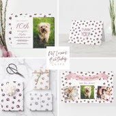 Chic Gold Glitter Paw Print Pattern Wrapping Paper Cadeaupapier