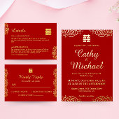 Chinees roos voor de trouwerij papercut rood en go bedankdoosjes