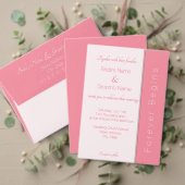 Roos Pink Forever Begins Elegant Script Wedding Kaart (Personaliseer deze collectie van deze onafhankelijke maker. Test)