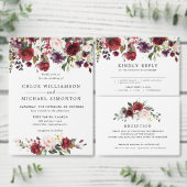 Bourgogne Rood Blush Roze Rose Bloemen Mok (Personaliseer de collectie van deze zelfstandige maker.)