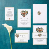 Noors Rosemaling Folk Art Heart Label (Personaliseer de collectie van deze zelfstandige maker.)