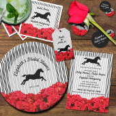 Het renpaard en Red Roses Derby Vrijgezellenfeest Acryl Uitnodigingen
