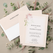 Elegante Monochromatische Pastel Roze Gepersonalis Uitnodigingen Wikkel (Personaliseer deze collectie van deze onafhankelijke maker. Test)