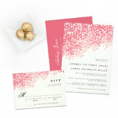 Rosey Light Shower | Rustige RSVP-responskaarten RSVP Kaartje