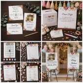 Bloemige zeshoekige babyshower uitnodiging