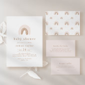 ROWAN Roze en Goud Boho Modern Eenvoudig Baby show Papieren Bordje