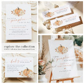 Rustieke herfstpompoen baby shower bedankkaart