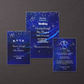 Royal Blue Diamonds/Hearts Moeder of the Bride Ronde Button 5,7 Cm (Personaliseer de collectie van deze zelfstandige maker.)