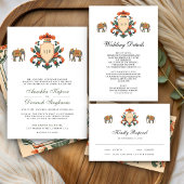  Crest Royal Elephant Indiase Hindoe bruiloft Kaart