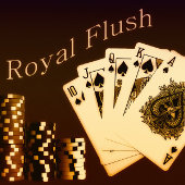 Royal Flush Poker Gepersonaliseerd Apron Schort