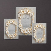 Royal White Roses Floral Crown Bewaar de datum Kaart (Personaliseer de collectie van deze zelfstandige maker.)