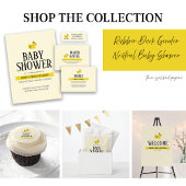 Rubber Duck Geslacht Neutral Koppels Baby shower Informatiekaartje