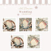 Rust Blue Bloom bruiloft Kaart