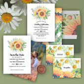 Rustic Country Sunflower Folded Wedding Programs