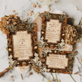 Rustic Acorn Woodland Wedding Kaart