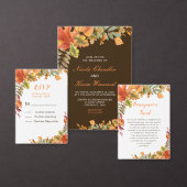 Rustic Autumn Fall Leaves Wedding Bedankkaart (Personaliseer de collectie van deze zelfstandige maker.)