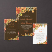 Rustieke herfstbladeren bruiloft bedankkaart (Personaliseer de collectie van deze zelfstandige maker.)