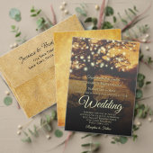 Website van Rustic Parchment Tree & Lights Wedding Informatiekaartje (Personaliseer deze collectie van deze onafhankelijke maker. Test)