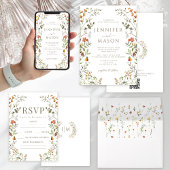 Rustieke herfst Wildflower bruiloft tafel nummers Kaart