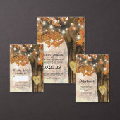 Landelijke herfst lichtsnoeren bruidsdouche kaart (Personaliseer de collectie van deze zelfstandige maker.)