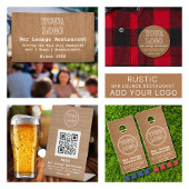 Rustic Voeg Logo Bar Lounge Restaurant Marketing t Spandoek