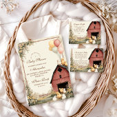 Rustic Barnyard Ducklings Baby shower Servet