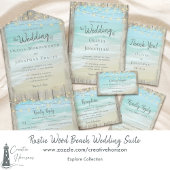 Rustic Beach String Lights Wedding Seating Chart Poster