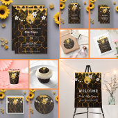 Rustic Beehive Honeybees Baby shower Kaart