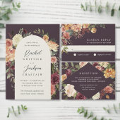 Rustic Bloom Personalized Wedding Bedankkaart (Personaliseer de collectie van deze zelfstandige maker.)