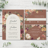 Rustic Bloom Waterverf Floral Return Address Etiket (Personaliseer de collectie van deze zelfstandige maker.)