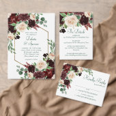 Rustieke Blooms | Terracotta Marsala Baby in Bloom Kaart (Personaliseer de collectie van deze zelfstandige maker.)