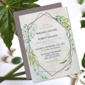 Rustic Eucalyptus Greenery Wedding Reception Reclamebord Met Voetstuk