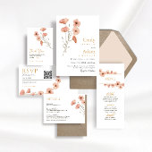 Rustieke Blush Roze Wildflower Wedding Save The Date