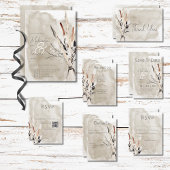 Rustiek Boho Boeket Moderne bruiloft RSVP Kaartje