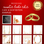 Autumn Peach groen Waterverf Lijst Acryl Uitnodigingen