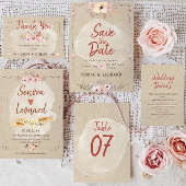 Rustieke Boho Floral Kraft bruiloft Save The Date