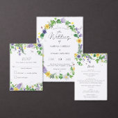 Rustieke Bohemian Wildflower bruiloft Kaart (Personaliseer de collectie van deze zelfstandige maker.)