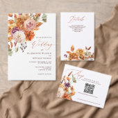 Rustieke Botanische Bloemige Terracotta Herfst Bru Button Flesopener (Personaliseer de collectie van deze zelfstandige maker.)